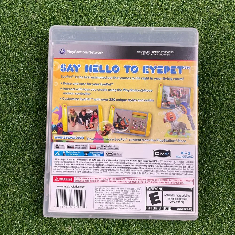 EyePet (Sony PlayStation 3, 2010) PS3 No Manual